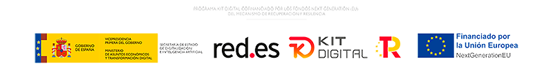 Logotipo horizontal del programa Kit Digital y fondos Next Generation EU que identifica a Lantaldean como agente digitalizador para pymes y autónomos del País Vasco