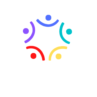 Logotipo multicolor de Lantaldean, oficina administrativa online para pymes y autónomos del País Vasco